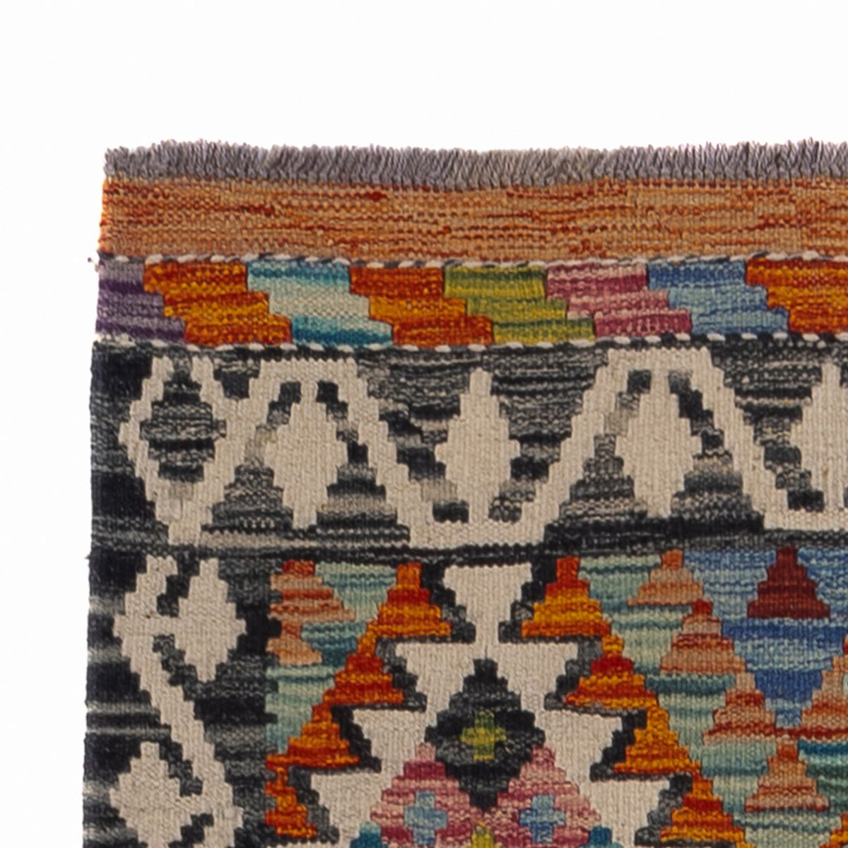 Løber Kelim Carpet - Splash - 193 x 80 cm - flerfarvet