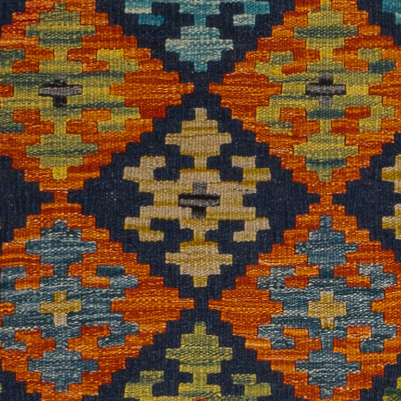 Løber Kelim Carpet - Splash - 199 x 76 cm - flerfarvet