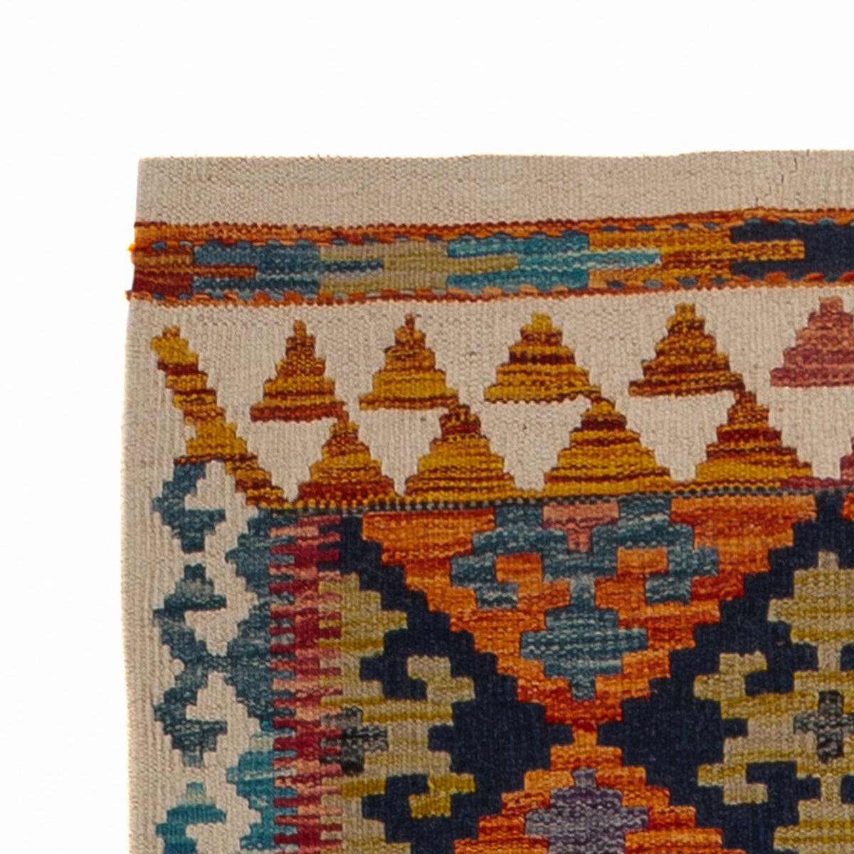 Løber Kelim Carpet - Splash - 199 x 76 cm - flerfarvet