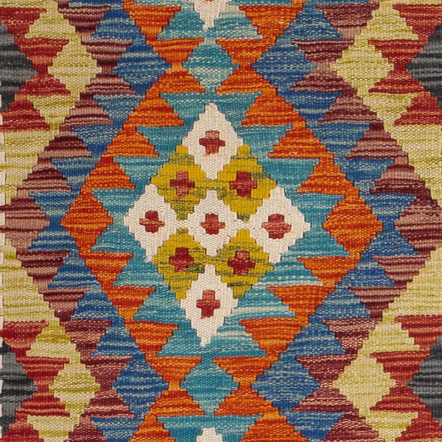 Kelim Carpet - Splash - 123 x 79 cm - flerfarvet