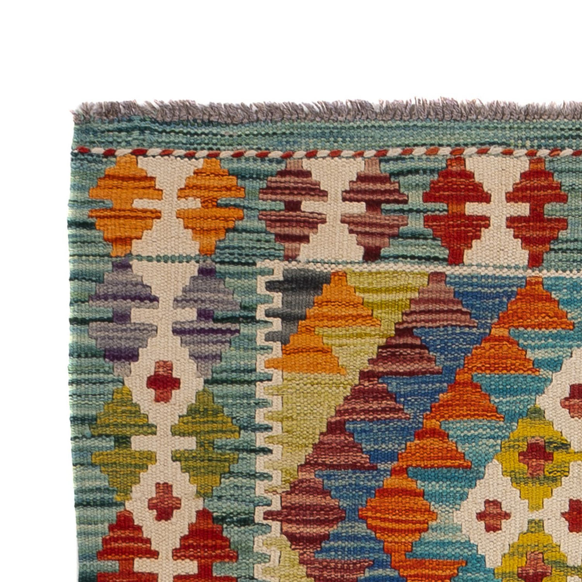 Kelim Carpet - Splash - 123 x 79 cm - flerfarvet