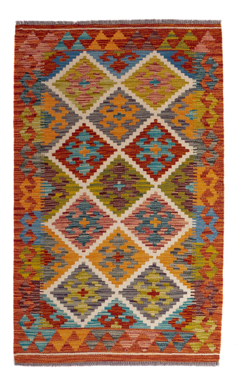 Kelim Carpet - Splash - 127 x 82 cm - flerfarvet