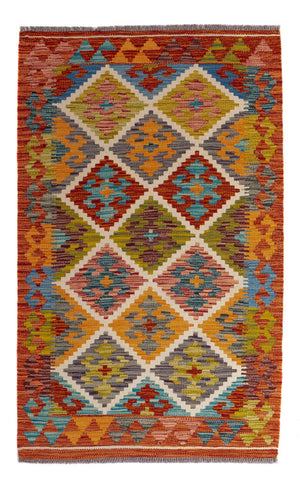 Kelim Carpet - Splash - 127 x 82 cm - flerfarvet