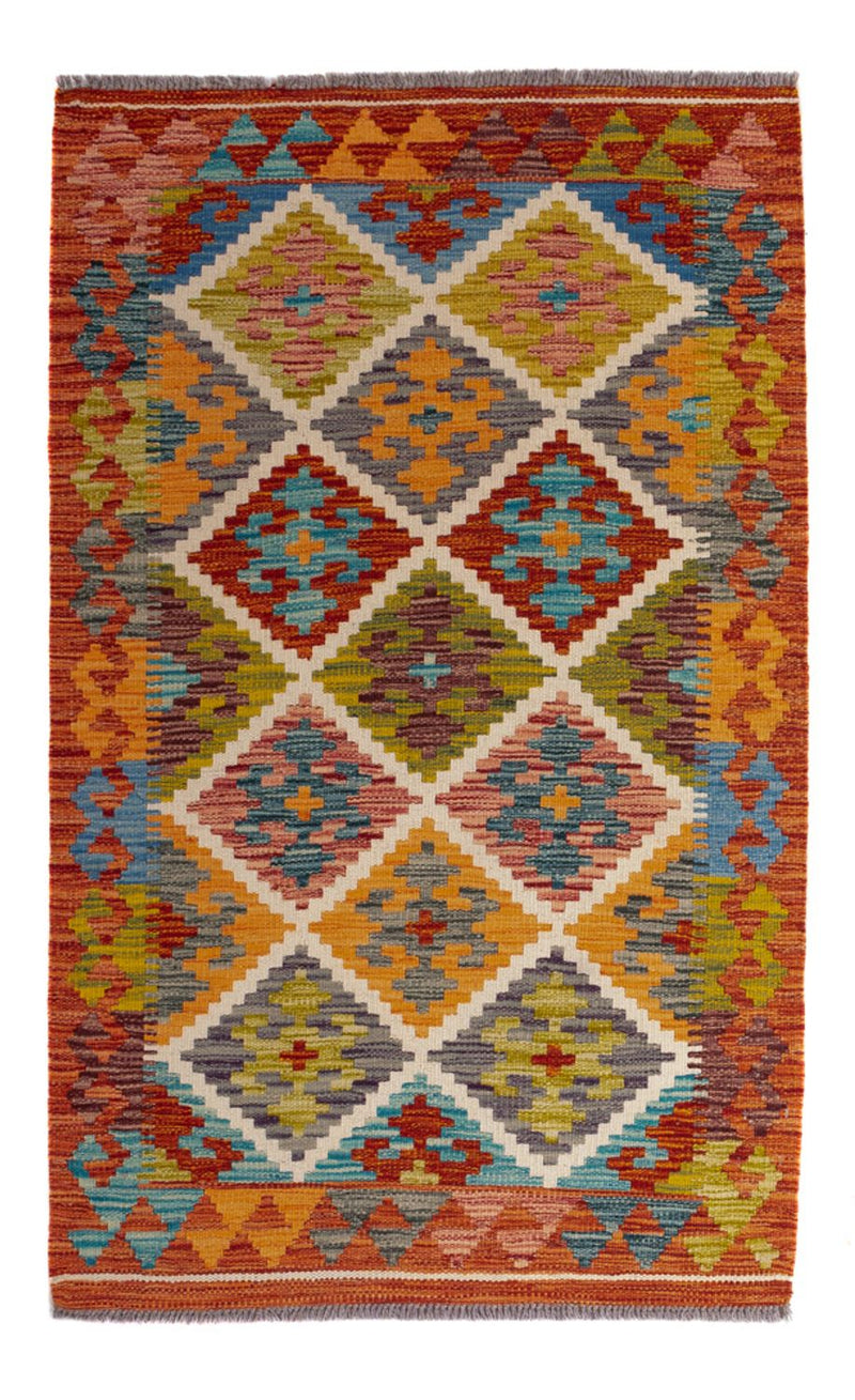 Kelim Carpet - Splash - 127 x 82 cm - flerfarvet