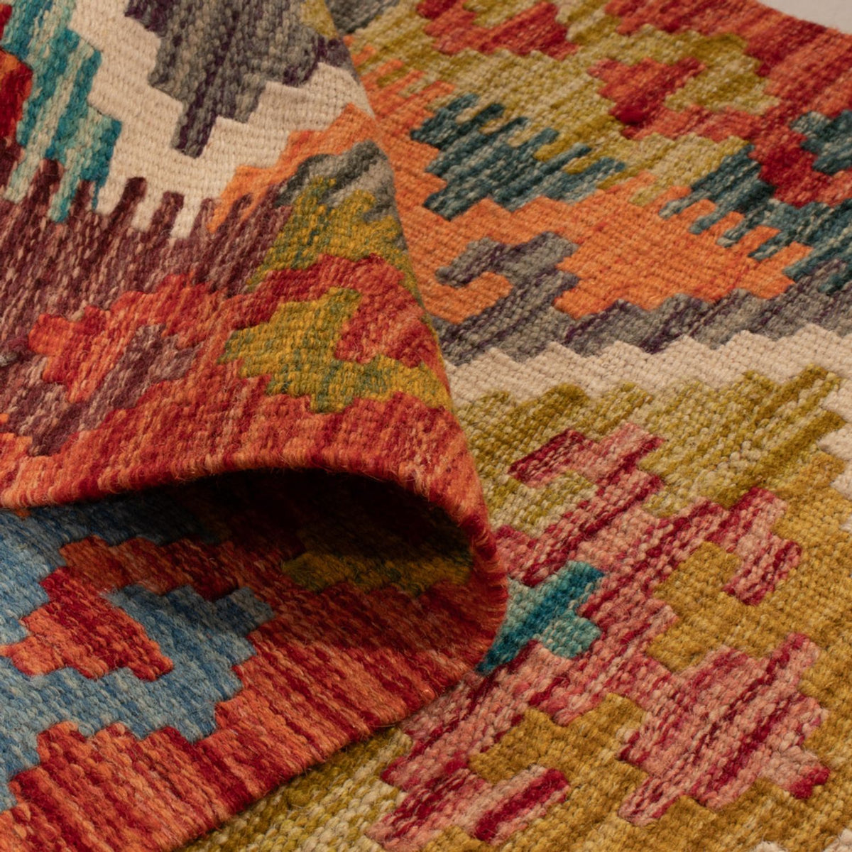 Kelim Carpet - Splash - 127 x 82 cm - flerfarvet