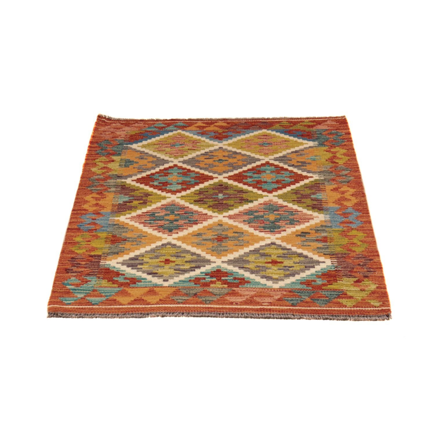 Kelim Carpet - Splash - 127 x 82 cm - flerfarvet