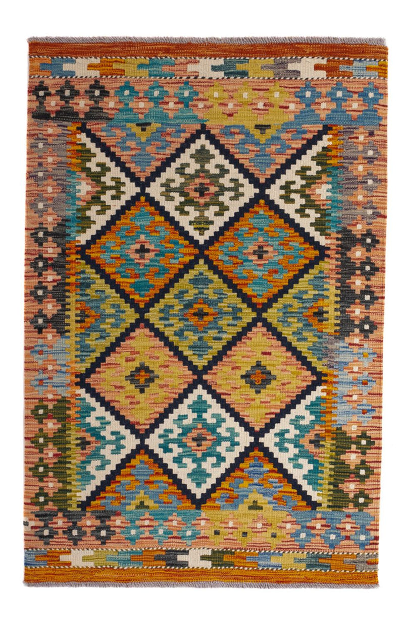 Kelim Carpet - Splash - 119 x 83 cm - flerfarvet