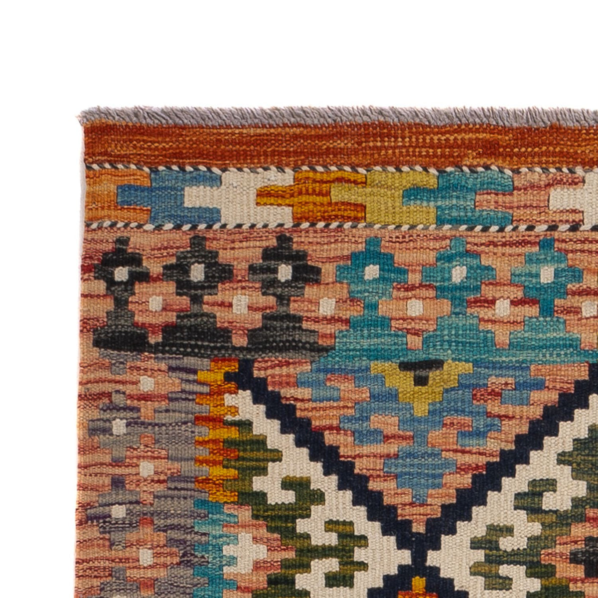 Kelim Carpet - Splash - 119 x 83 cm - flerfarvet