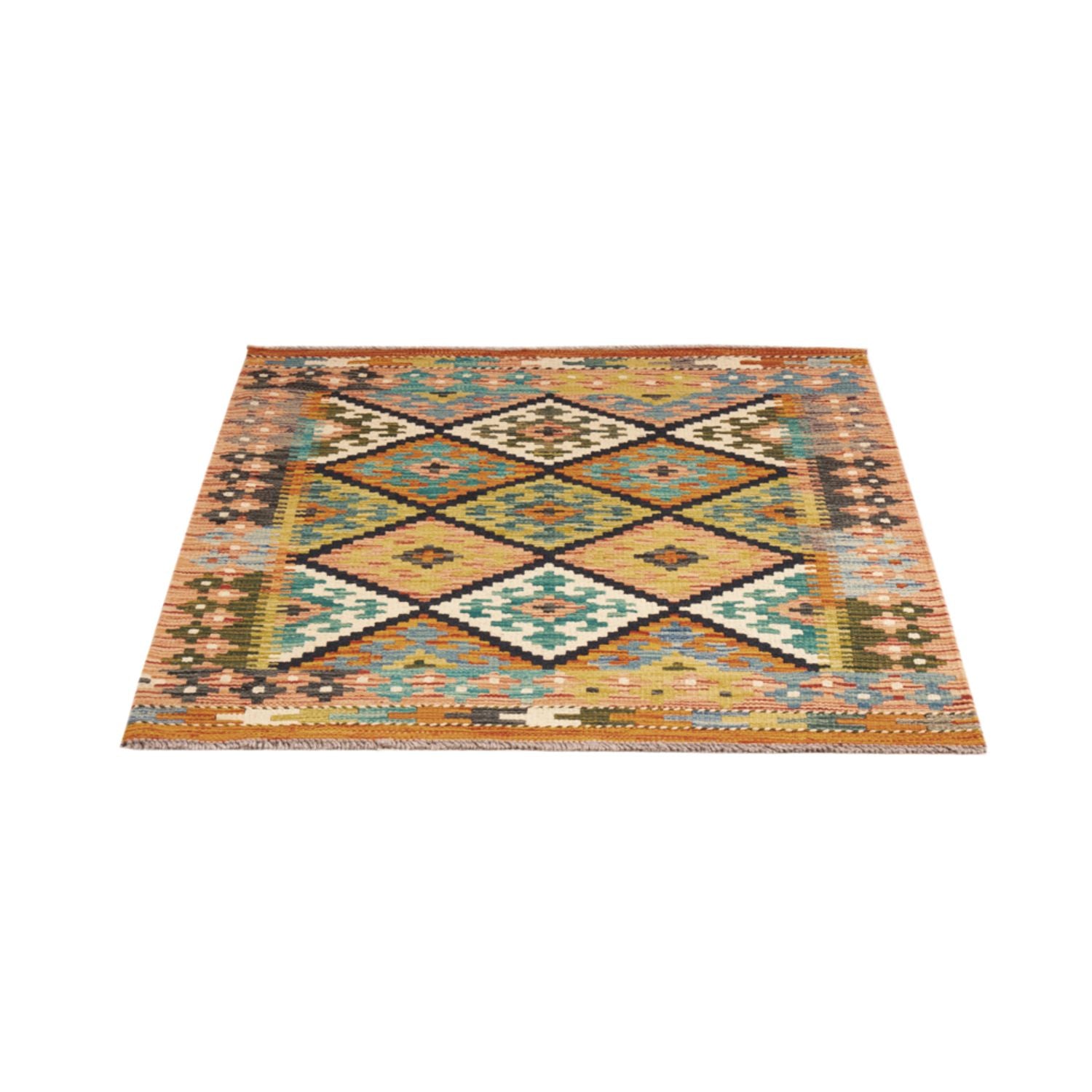 Kelim Carpet - Splash - 119 x 83 cm - flerfarvet