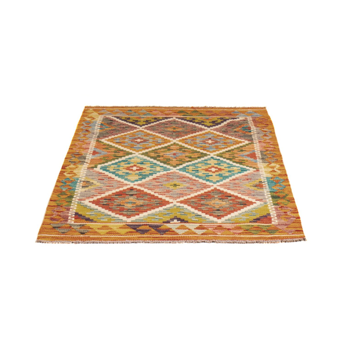 Kelim Carpet - Splash - 125 x 86 cm - flerfarvet