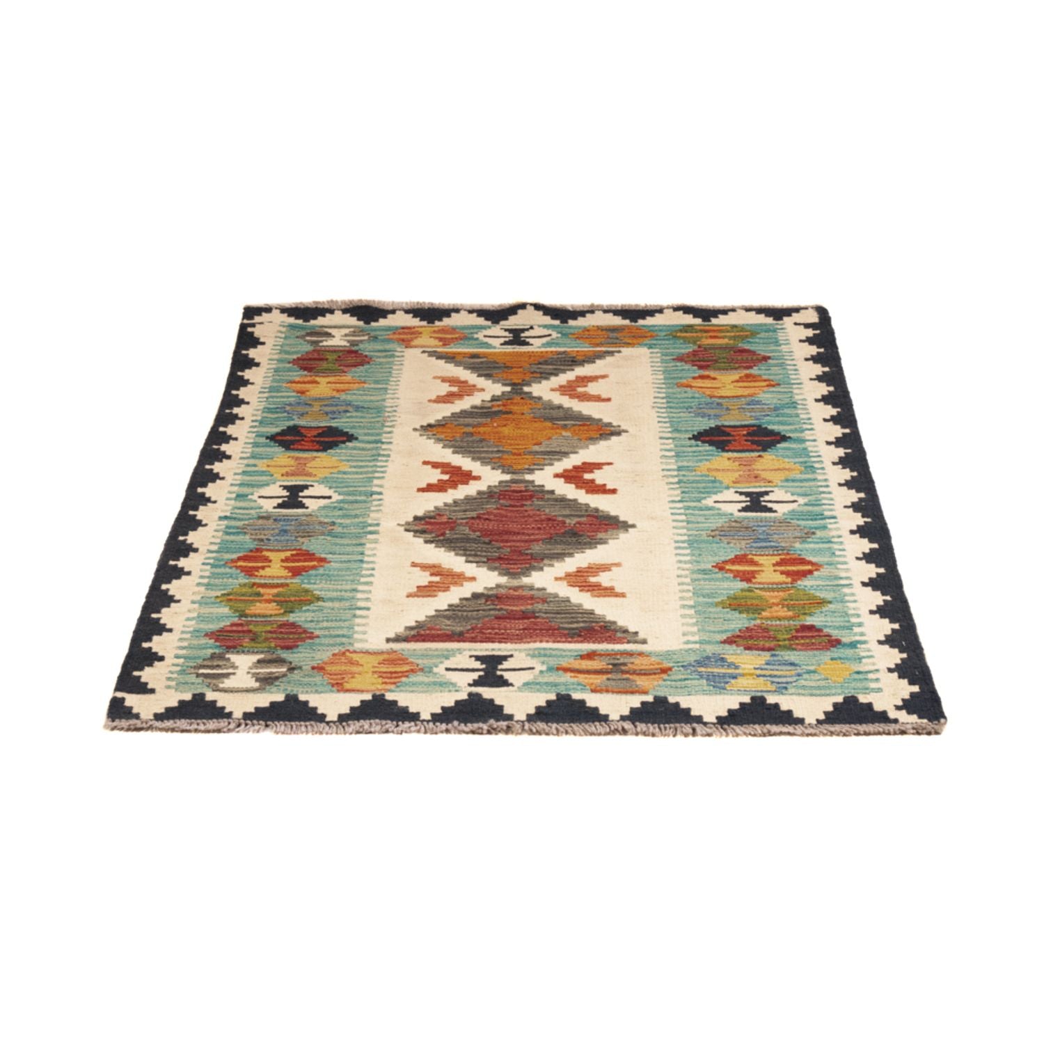 Kelim Carpet - Splash - 130 x 86 cm - flerfarvet