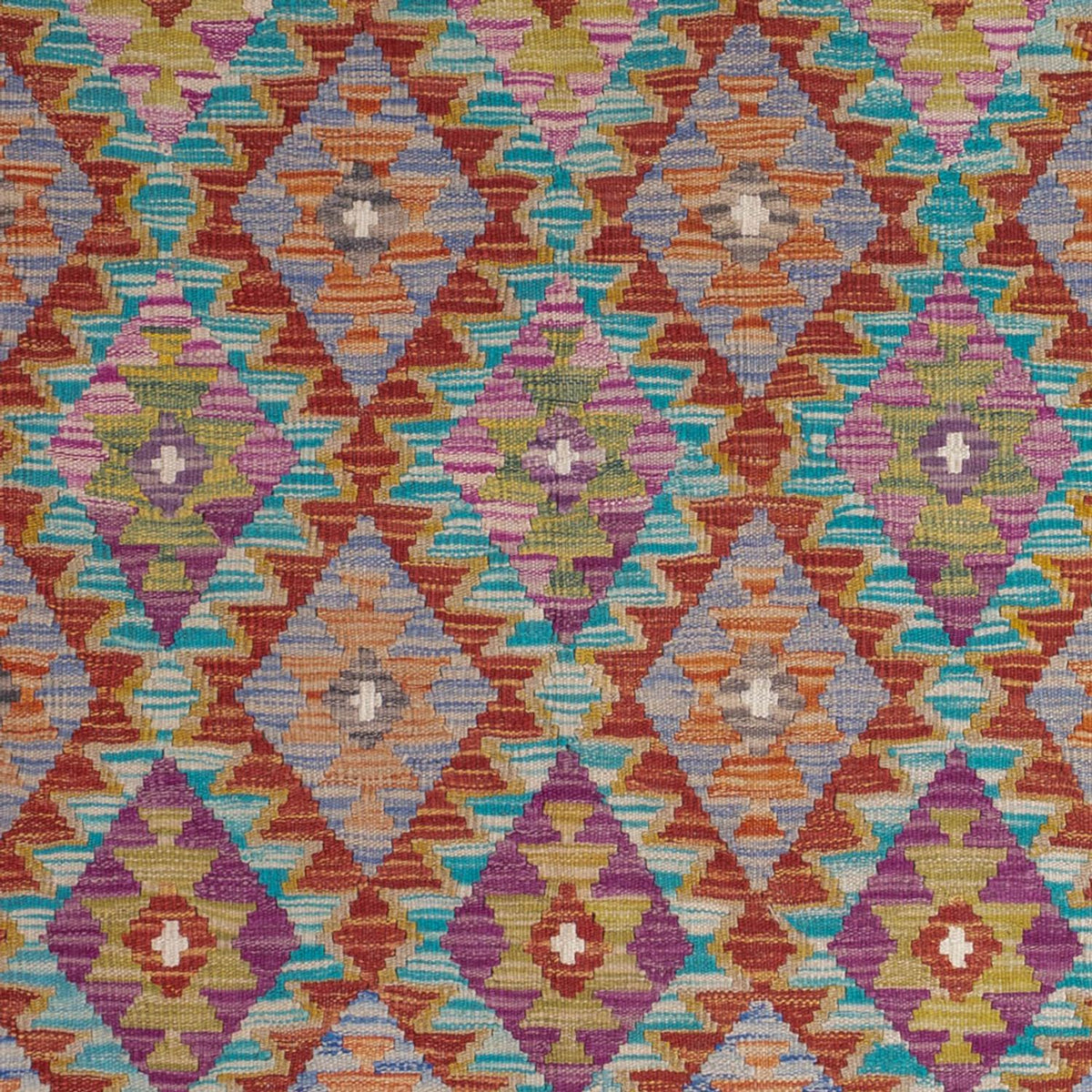 Kelim Carpet - Splash - 198 x 150 cm - flerfarvet