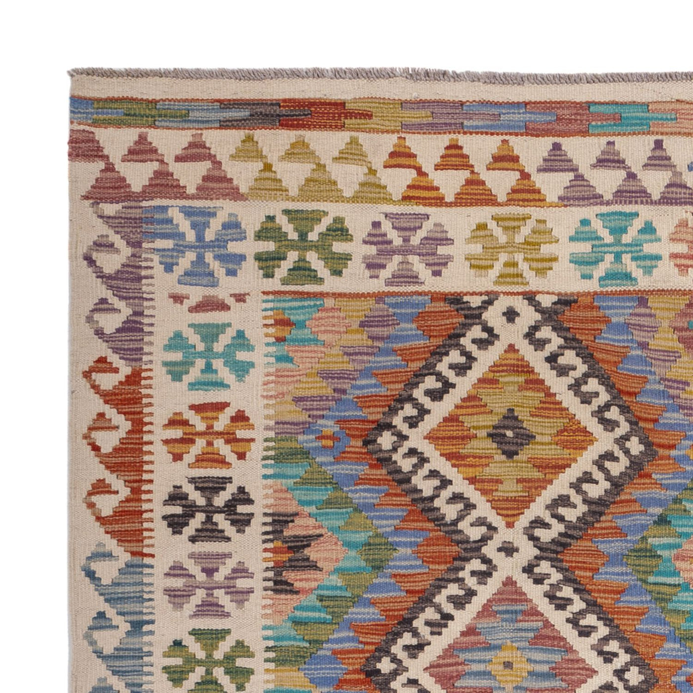 Kilim Maimana Tæppe 197x156cm - Uldtæppe