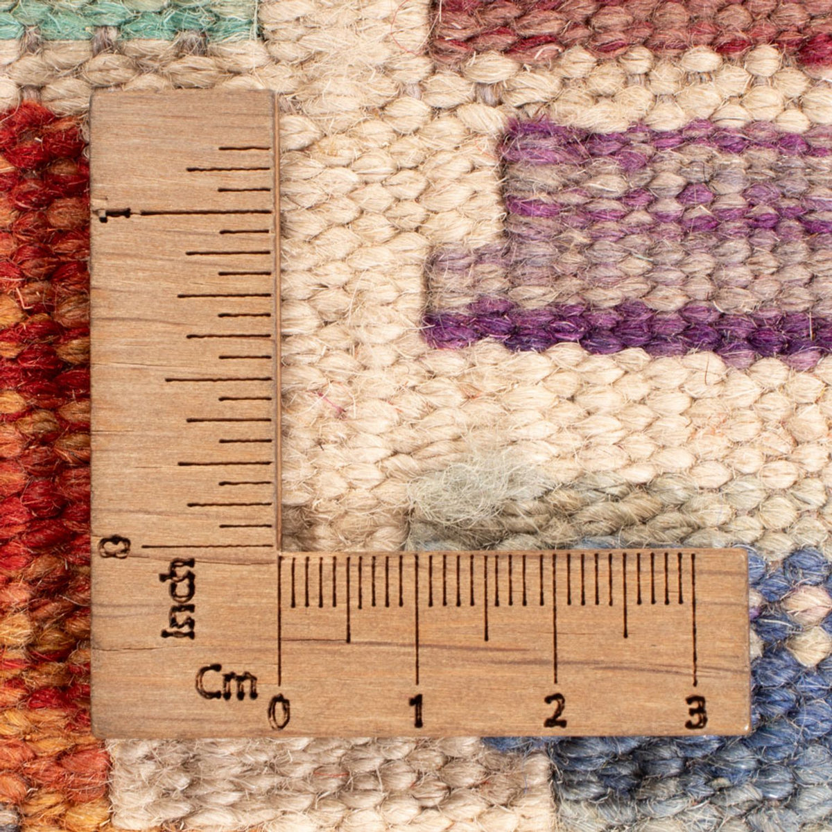 Kelim Carpet - Splash - 198 x 156 cm - flerfarvet