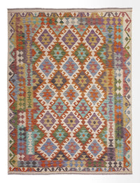 Kelim Carpet - Splash - 201 x 153 cm - flerfarvet