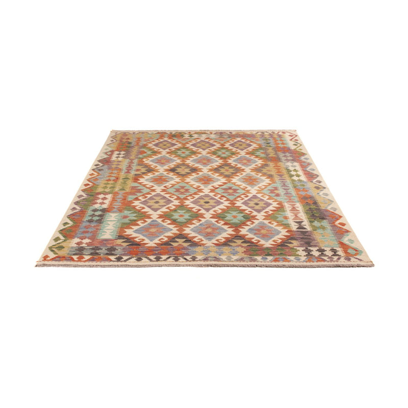 Kelim Carpet - Splash - 201 x 153 cm - flerfarvet