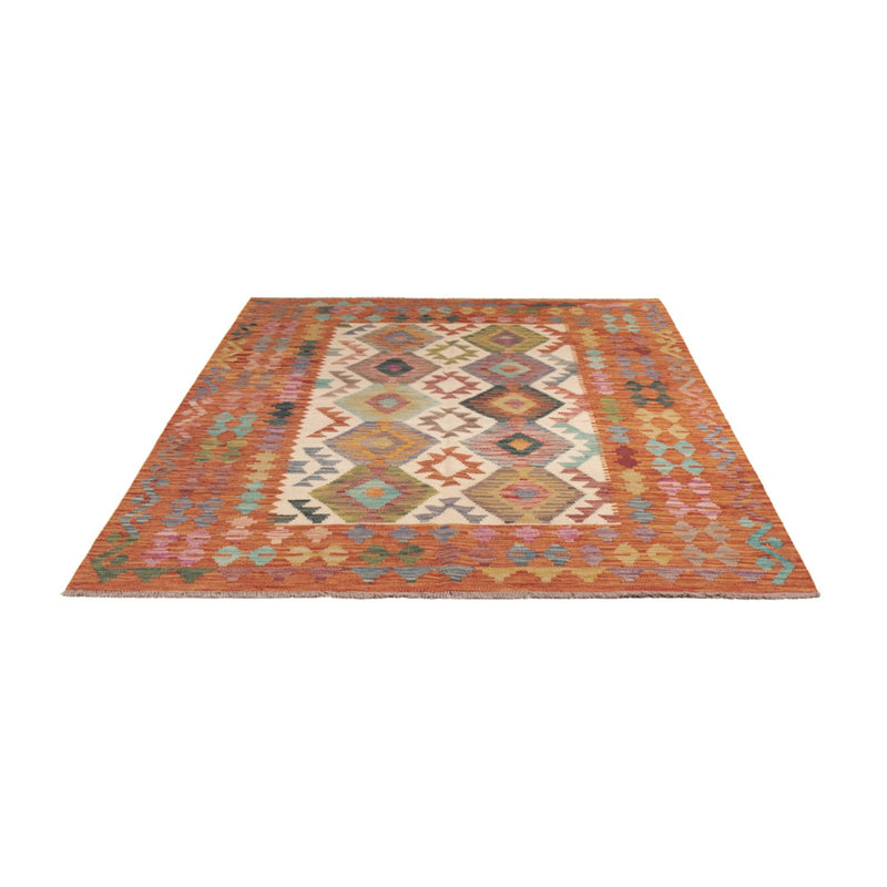 Kelim Carpet - Splash - 198 x 149 cm - flerfarvet