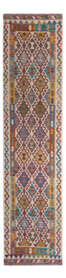 Løber Kelim Carpet - Splash - 301 x 79 cm - flerfarvet