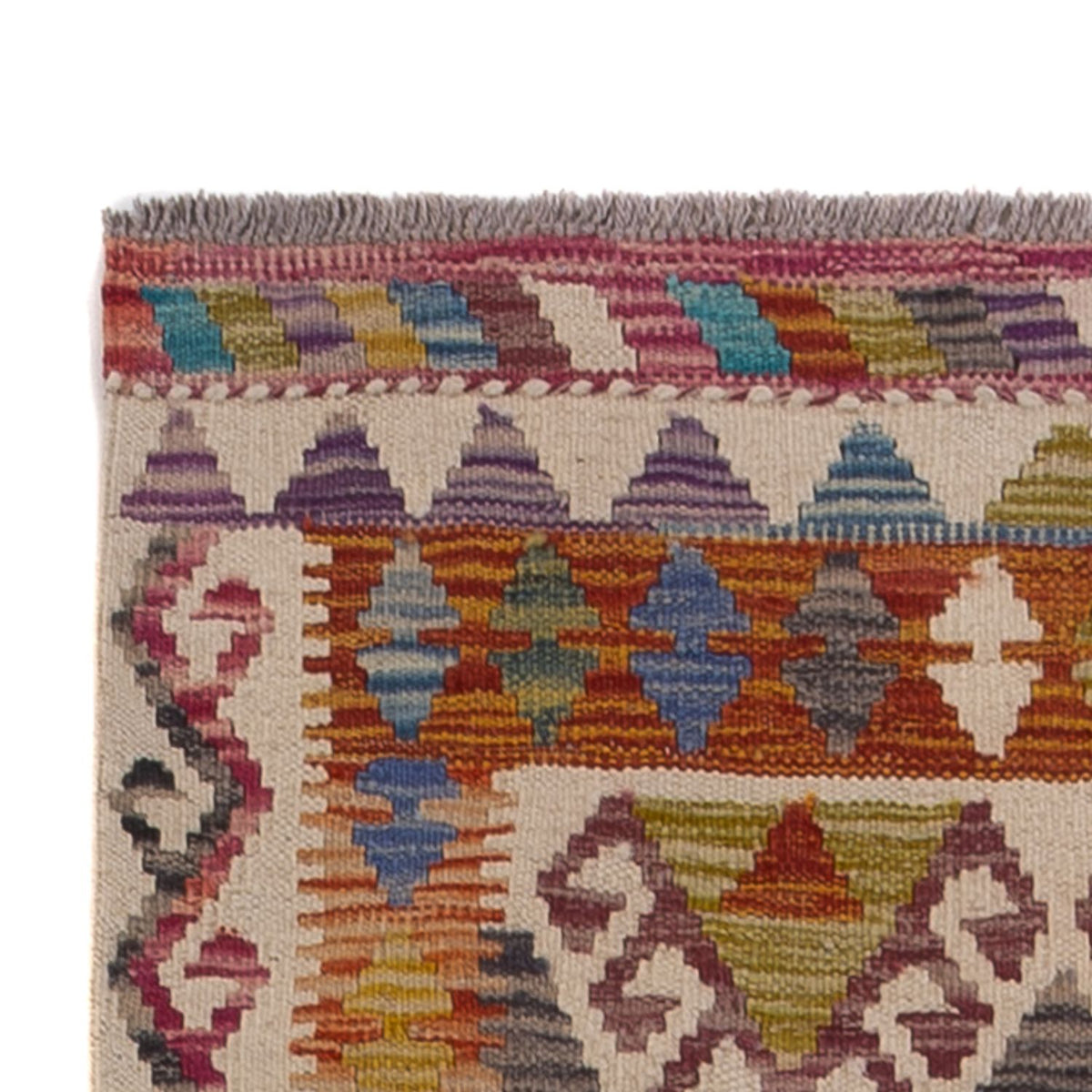 Løber Kelim Carpet - Splash - 301 x 79 cm - flerfarvet