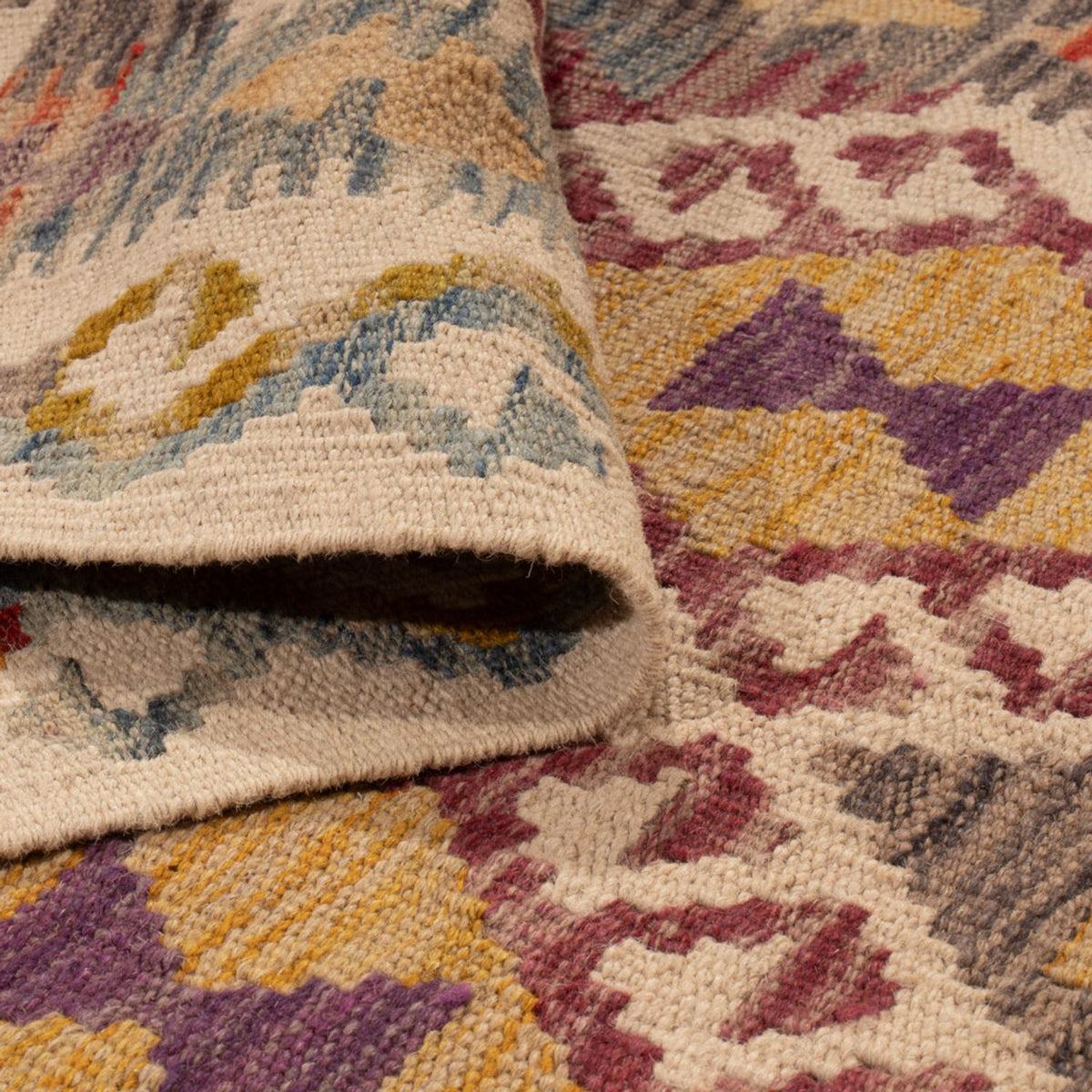 Løber Kelim Carpet - Splash - 301 x 79 cm - flerfarvet