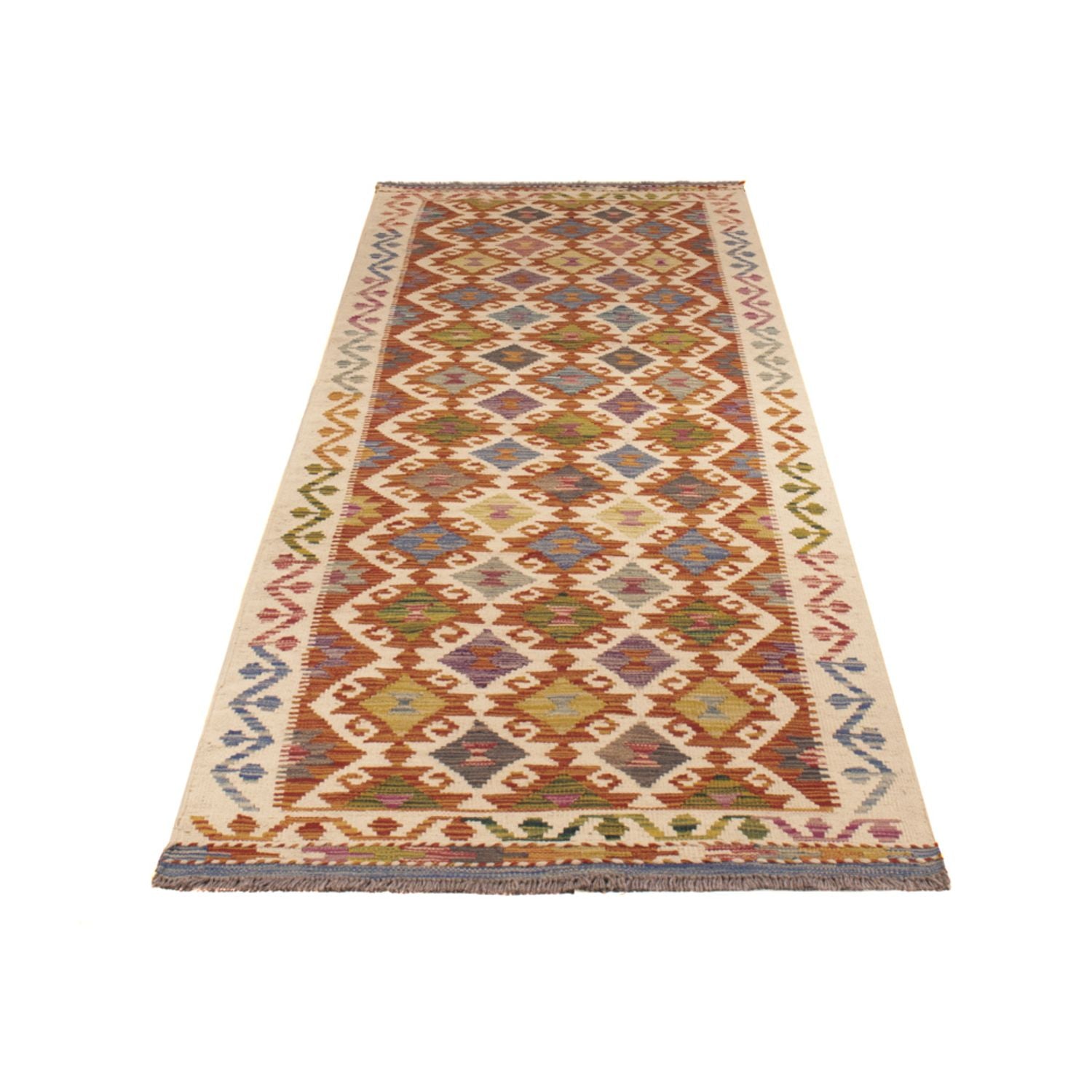 Løber Kelim Carpet - Splash - 269 x 84 cm - flerfarvet