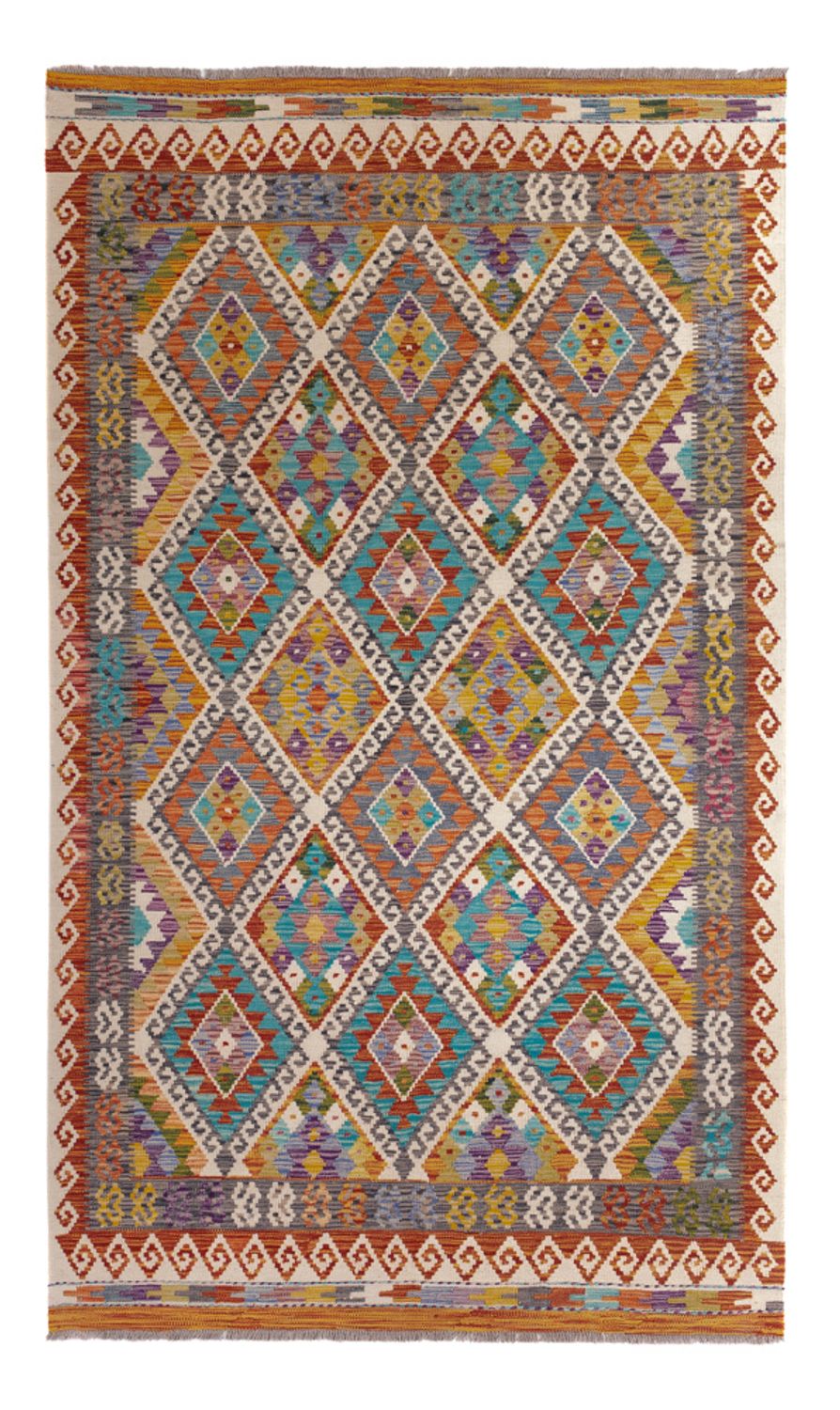 Kelim Carpet - Splash - 246 x 153 cm - flerfarvet