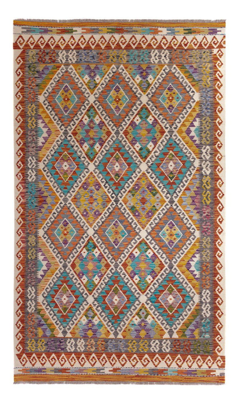 Kelim Carpet - Splash - 246 x 153 cm - flerfarvet