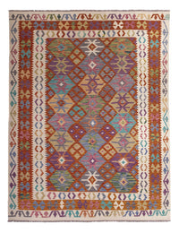 Kelim Carpet - Splash - 247 x 195 cm - flerfarvet