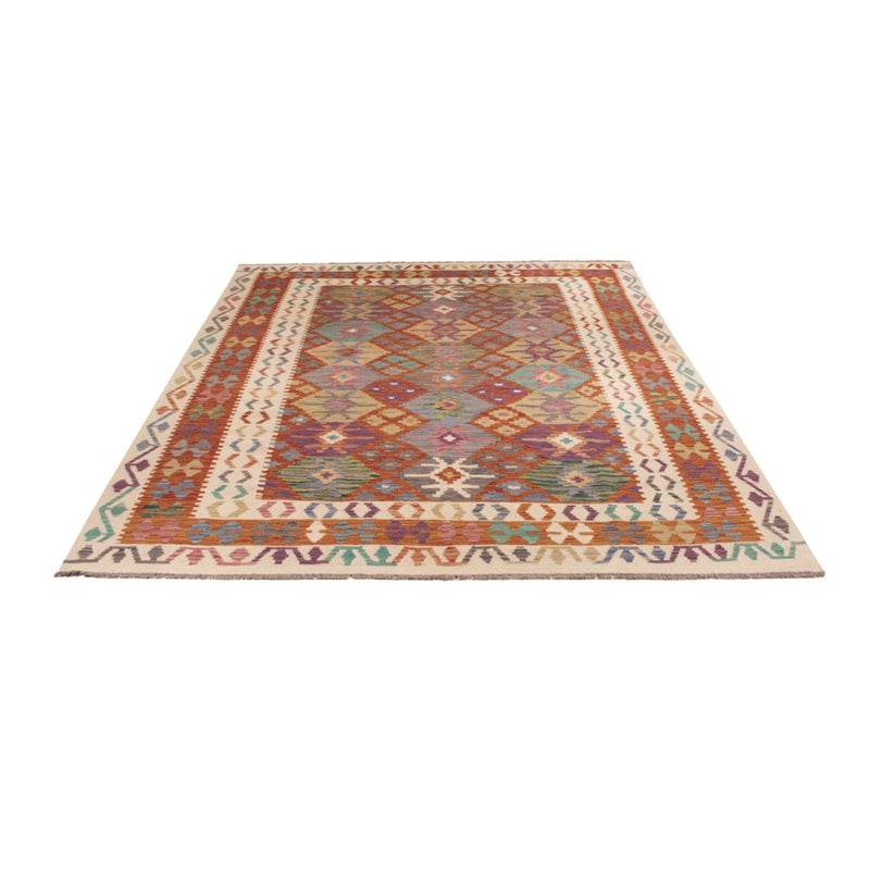 Kelim Carpet - Splash - 247 x 195 cm - flerfarvet