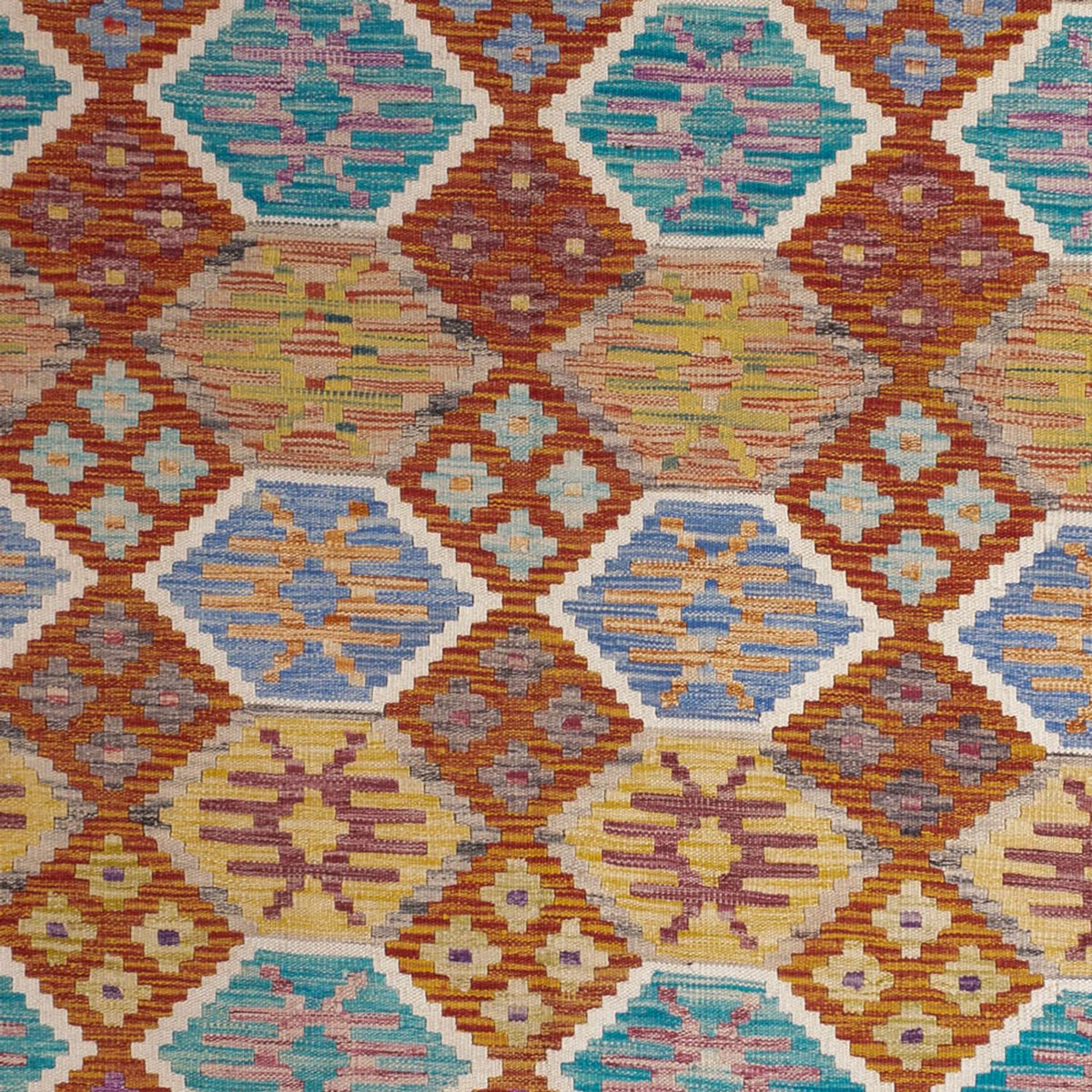 Kelim Carpet - Splash - 247 x 201 cm - flerfarvet