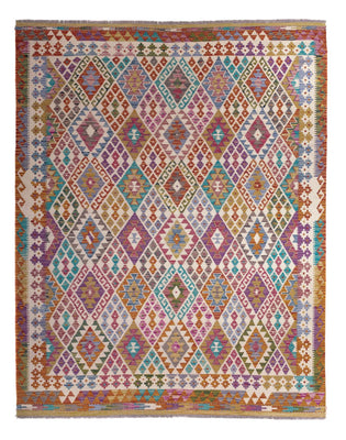 Kelim Carpet - Splash - 246 x 204 cm - flerfarvet