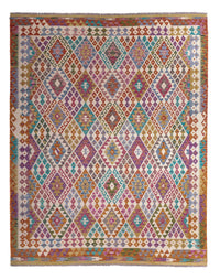 Kelim Carpet - Splash - 246 x 204 cm - flerfarvet