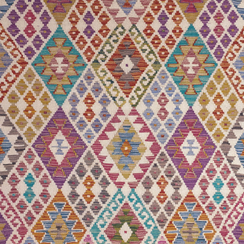 Kelim Carpet - Splash - 246 x 204 cm - flerfarvet