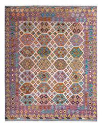 Kelim Carpet - Splash - 255 x 205 cm - flerfarvet