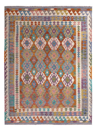Kelim Carpet - Splash - 256 x 198 cm - flerfarvet