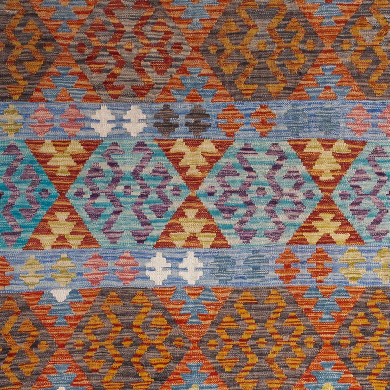 Kelim Carpet - Splash - 244 x 205 cm - flerfarvet