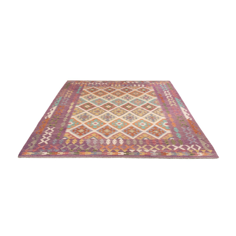Kelim Carpet - Splash - 246 x 206 cm - flerfarvet