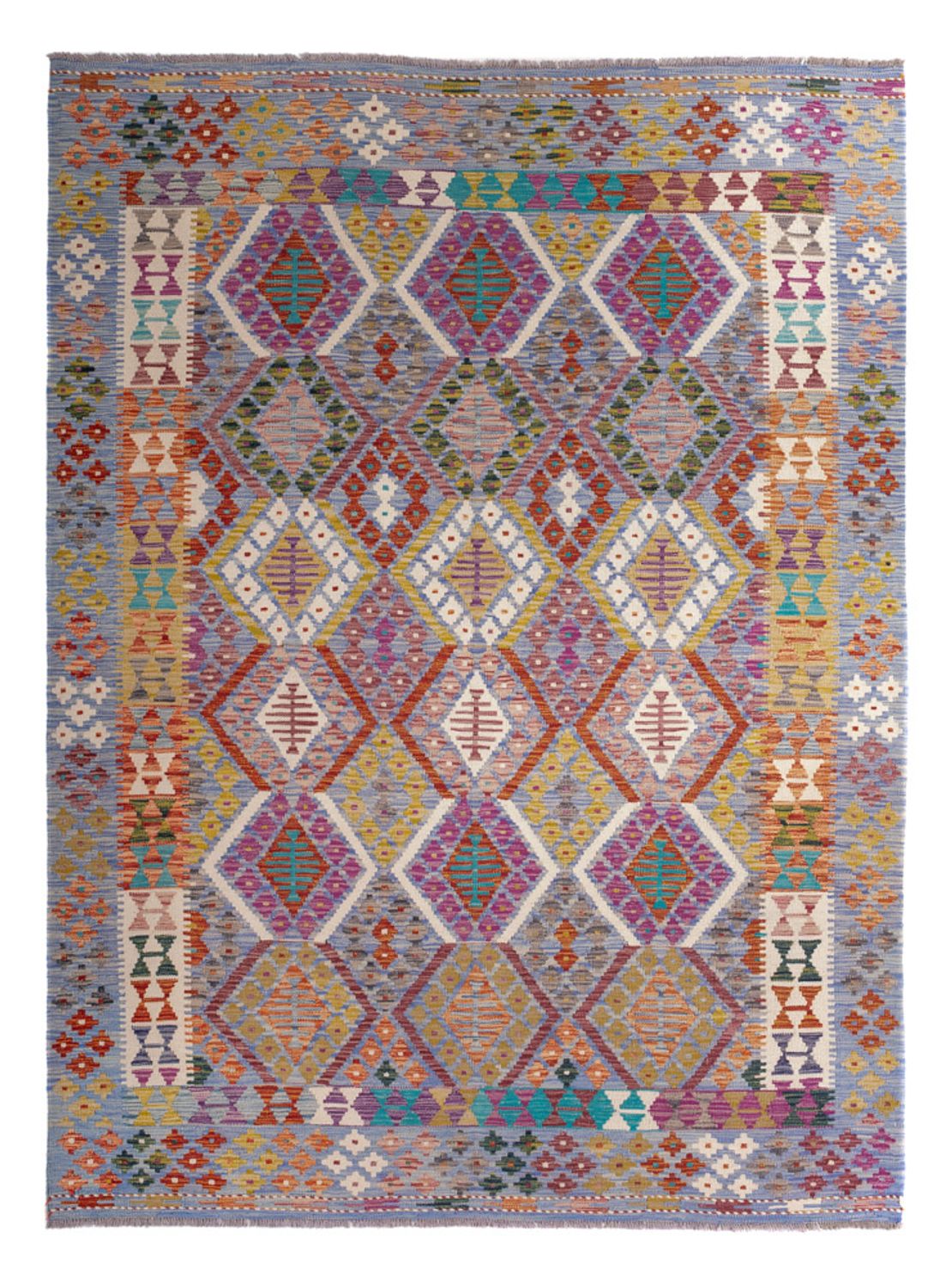 Kelim Carpet - Splash - 250 x 191 cm - flerfarvet