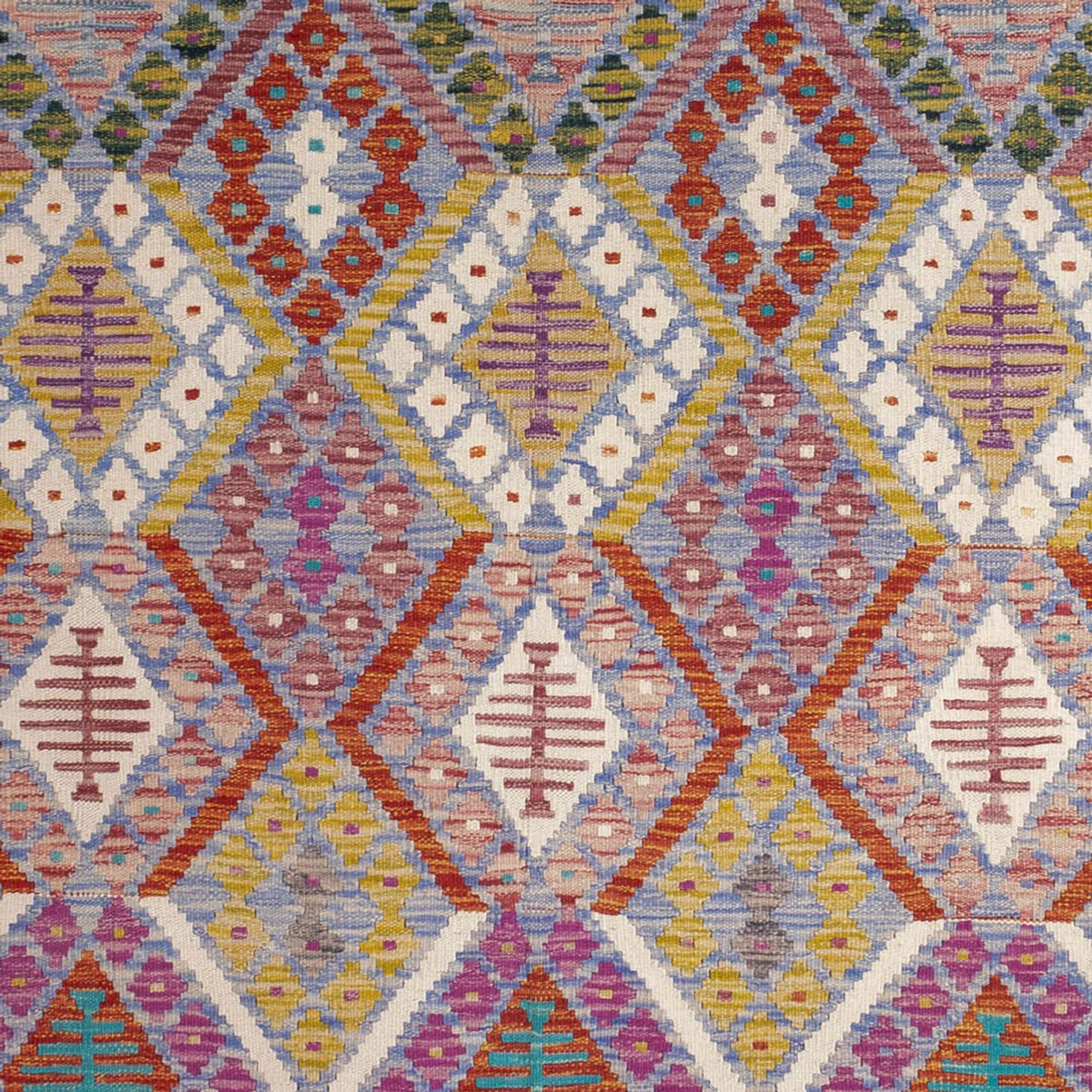 Kelim Carpet - Splash - 250 x 191 cm - flerfarvet