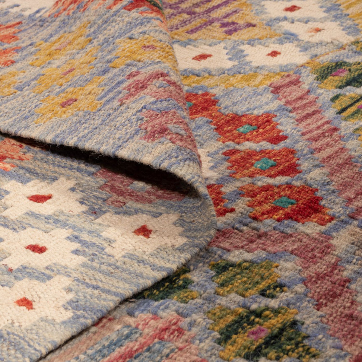 Kelim Carpet - Splash - 250 x 191 cm - flerfarvet