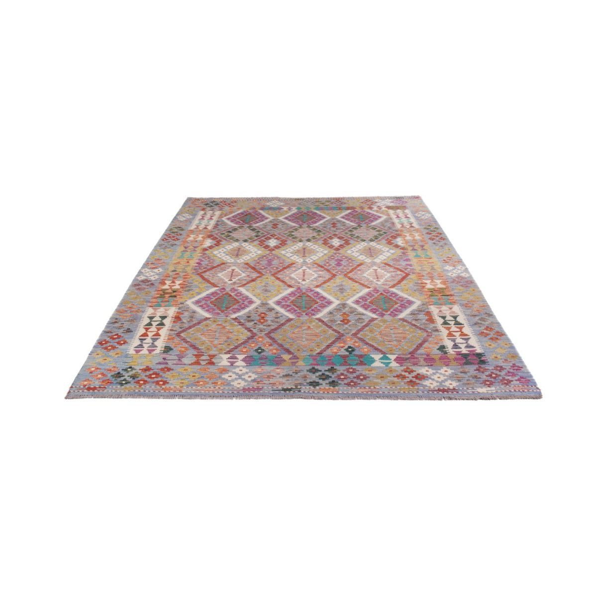 Kelim Carpet - Splash - 250 x 191 cm - flerfarvet
