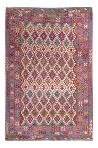 Kelim Carpet - Splash - 308 x 215 cm - flerfarvet