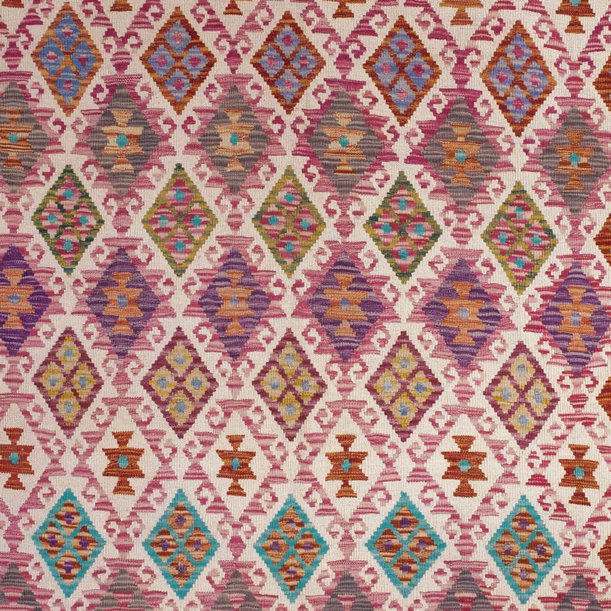 Kelim Carpet - Splash - 308 x 215 cm - flerfarvet