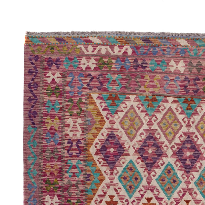 Kelim Carpet - Splash - 308 x 215 cm - flerfarvet