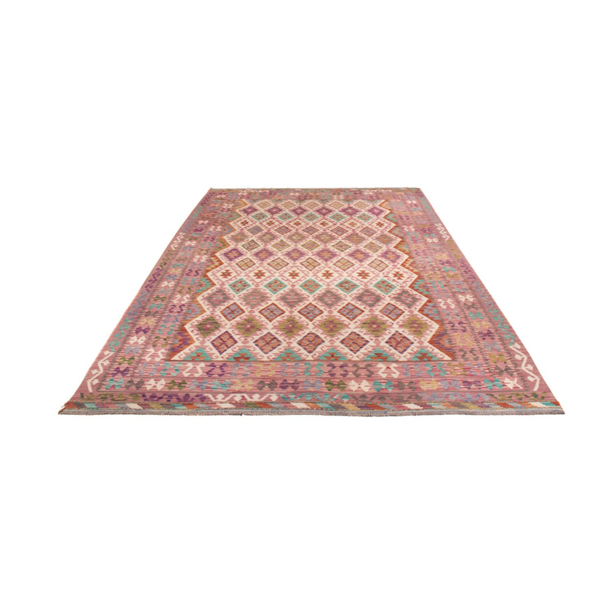 Kelim Carpet - Splash - 308 x 215 cm - flerfarvet