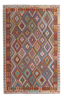 Kelim Carpet - Splash - 299 x 200 cm - flerfarvet