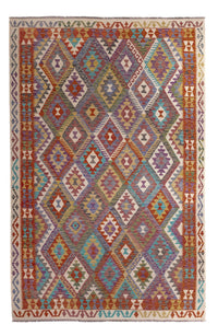 Kelim Carpet - Splash - 299 x 200 cm - flerfarvet