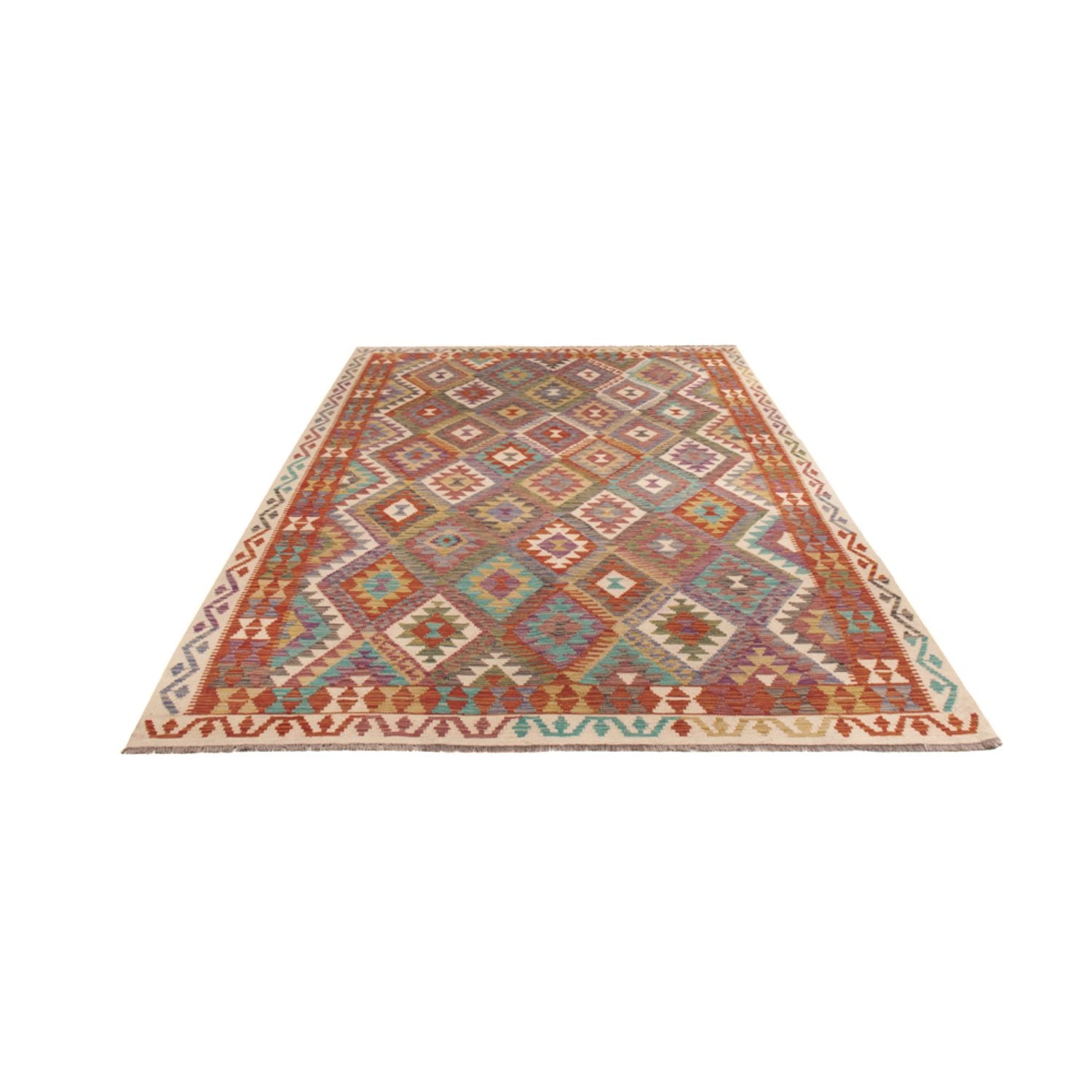 Kelim Carpet - Splash - 299 x 200 cm - flerfarvet