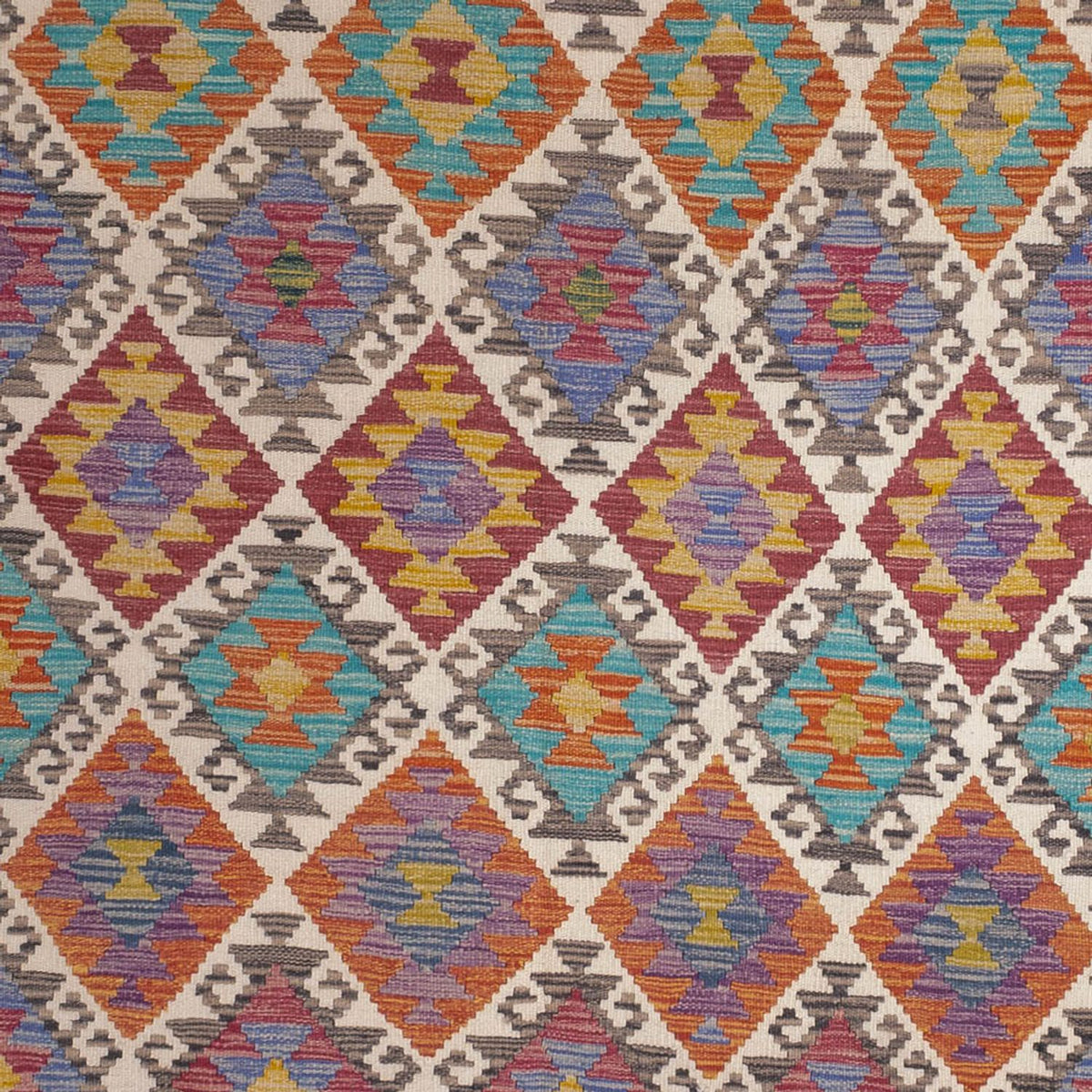 Kelim Carpet - Splash - 305 x 196 cm - flerfarvet