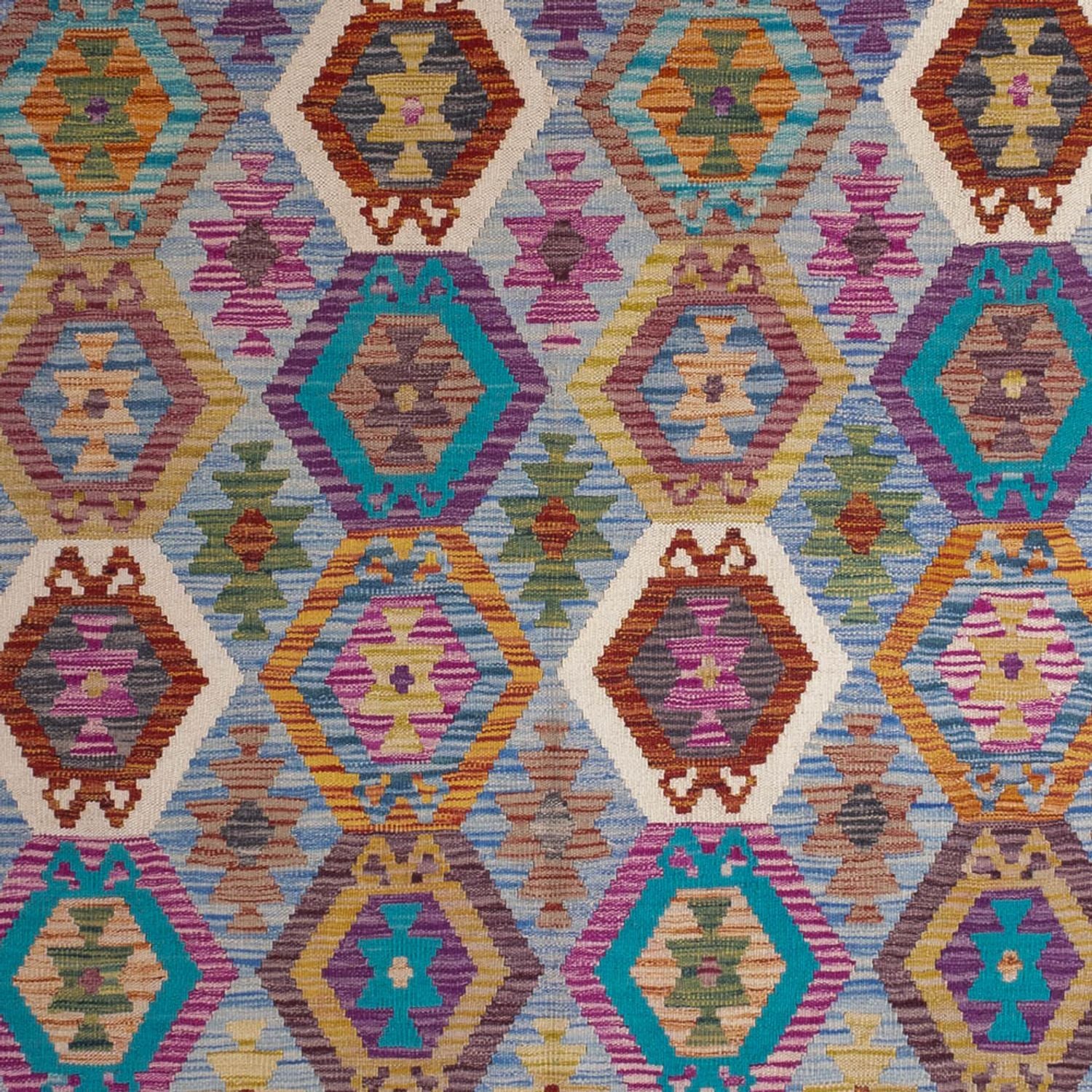 Kelim Carpet - Splash - 300 x 203 cm - flerfarvet